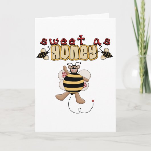 Bienen-Bonbon als Honig-T-Shirts und Geschenke Karte (Vorderseite)