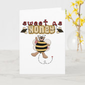 Bienen-Bonbon als Honig-T-Shirts und Geschenke Karte (Gelbe Blume)