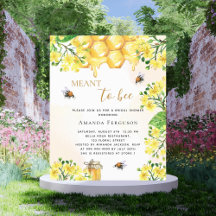 Bienen-Brautjunggesellinnenparty-Einladung mit gel