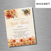 Bienen-Brautparty-Orangenflora Luxus Magneteinladung
