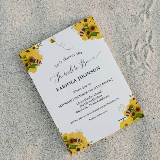 Bienen-Brautparty-Party Einladung