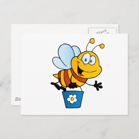 Bienen Bug Bug Bugs Insekt Niedlicher Cartoon Tier Postkarte (Vorne/Hinten)