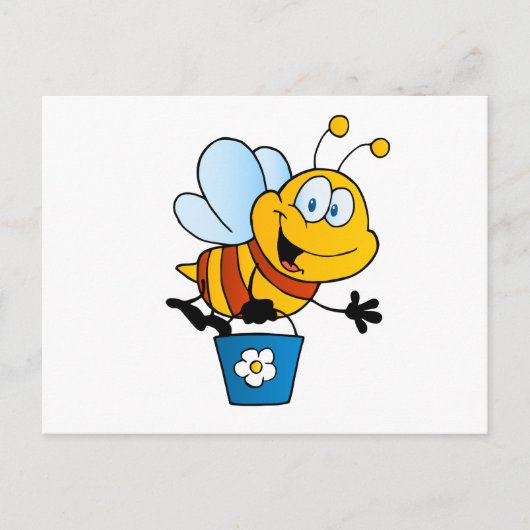 Bienen Bug Bug Bugs Insekt Niedlicher Cartoon Tier Postkarte (Vorderseite)