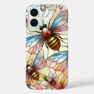 Bienen Buntglas Effekt   iPhone 16 Hülle