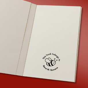 Bienen Cartoon Buchzeichen Briefmarke Permastempel