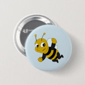 Bienen-Cartoon-Button Button (Vorne & Hinten)