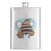 Bienen-Cartoon Flachmann (Vorderseite)