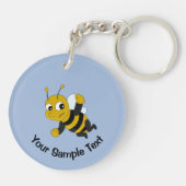 Bienen-Cartoon-Schlüsselanhänger Schlüsselanhänger (Rückseite)
