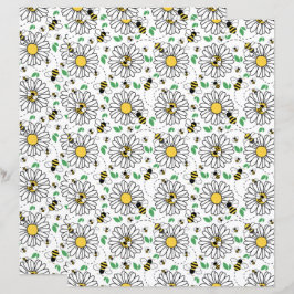 Bienen & Daisies Scrapbook Paper