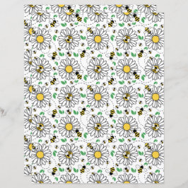 Bienen & Daisies Scrapbook Paper