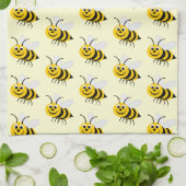 Bienen-Design mit beliebigem Hintergrundfarbe Geschirrtuch (Gefaltet)