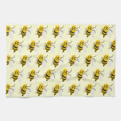 Bienen-Design mit beliebigem Hintergrundfarbe Geschirrtuch (Horizontal)
