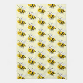 Bienen-Design mit beliebigem Hintergrundfarbe Geschirrtuch (Vertikal)