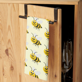 Bienen-Design mit beliebigem Hintergrundfarbe Geschirrtuch