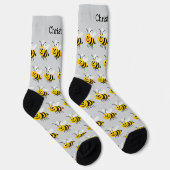 Bienen-Design personalisiert Socken (Rechts)