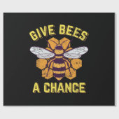 Bienen eine Chance geben Geschenkpapier (Flach)