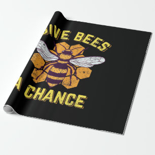 Bienen eine Chance geben Geschenkpapier