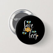 Bienen-Erde-Lover-Planet-Imker gerettet Button (Vorne & Hinten)