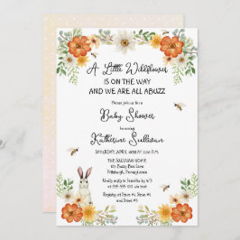 Bienen Frühling Kleine Wildblume Girl Babydusche Einladung