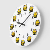 Bienen Funny Cartoon Hummelnummern Große Wanduhr (Winkel)