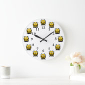 Bienen Funny Cartoon Hummelnummern Große Wanduhr (Zuhause)