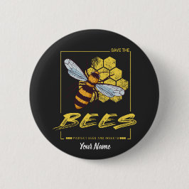 Bienen für Imker und Apiarist gerettet Button