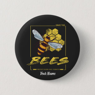 Bienen für Imker und Apiarist gerettet Button