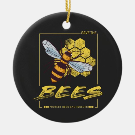 Bienen für Imker und Apiarist gerettet Keramik Ornament (Vorne)