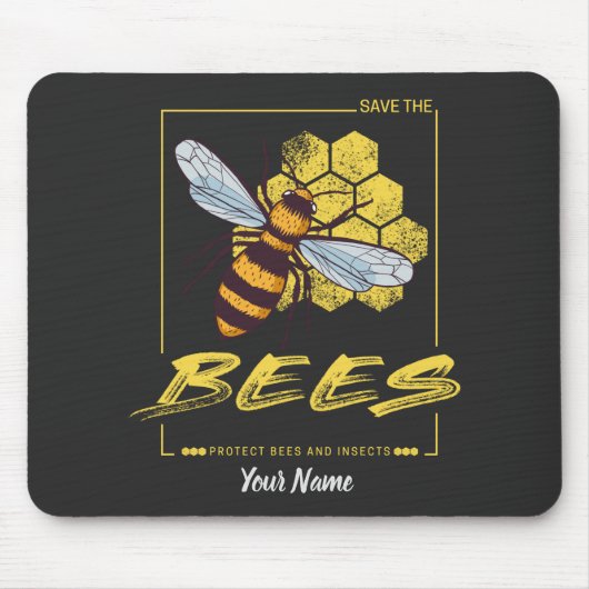 Bienen für Imker und Apiarist gerettet Mousepad (Vorne)
