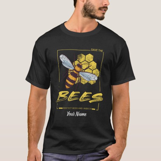 Bienen für Imker und Apiarist gerettet T-Shirt (Vorderseite)