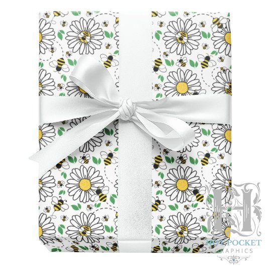 Bienen & Gänseblümchen Geschenkpapier