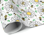 Bienen & Gänseblümchen Geschenkpapier (Rolleneckpunkt)