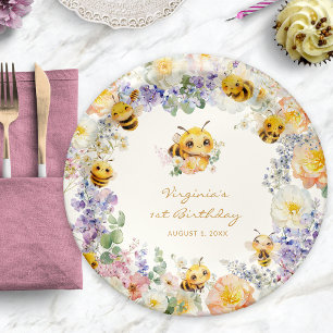 Bienen Geburtstag Papier Teller