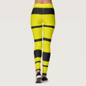 Bienen Gelb- und Schwarzstreifen-Leggings Leggings (Rückseite)