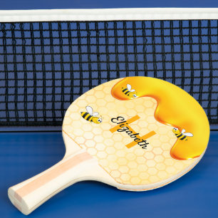 Bienen Gelbe tropfende Honigwabenbezeichnung Tischtennis Schläger