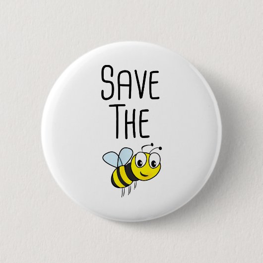 Bienen gerettet - Bienenschutz Button (Vorderseite)