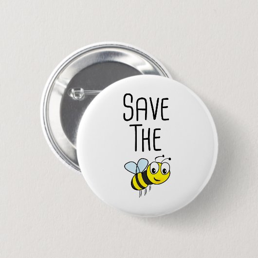 Bienen gerettet - Bienenschutz Button (Vorne & Hinten)