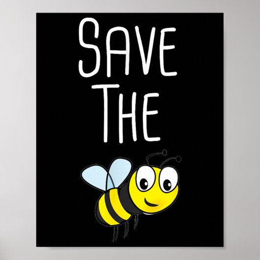 Bienen gerettet - Bienenschutz Poster (Vorne)