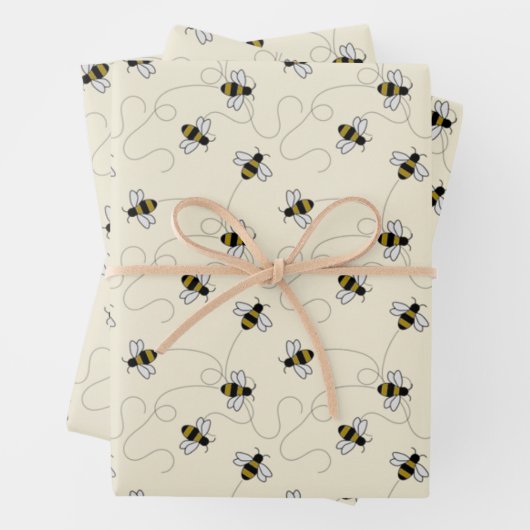 Bienen Geschenkpapier Set (Beispiel)