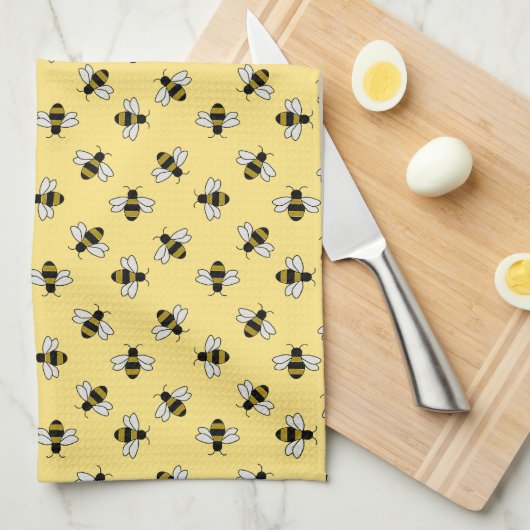 Bienen Geschirrtuch (Viertel Falte)