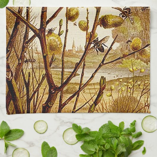 Bienen Geschirrtuch (Gefaltet)