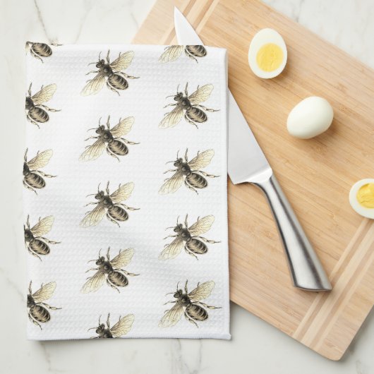 Bienen Geschirrtuch (Viertel Falte)