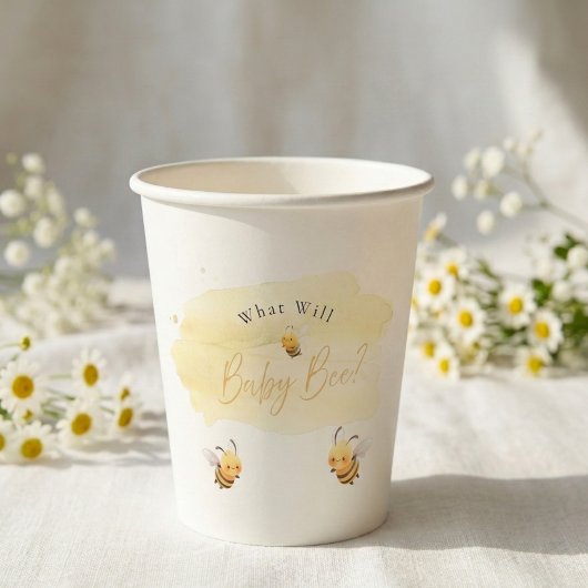 Bienen-Geschlechtsenthüllungsfeier Was wird Baby B Pappbecher