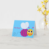 Bienen-glückliche Hummel Notecard Karte (Gelbe Blume)
