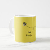 Bienen-glückliche Spaß-Gelb-Bienen-Tasse Kaffeetasse (Vorderseite Links)