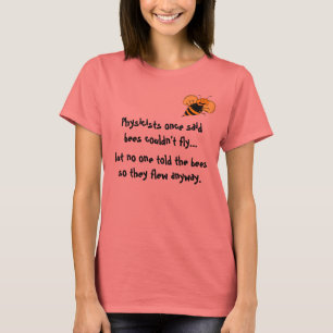 Bienen-glückliches Physik-Cartoon-T-Shirt T-Shirt