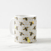 Bienen Gold Honeycomb Kaffeetasse (Vorderseite Links)