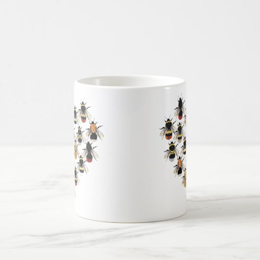 Bienen-Herz-Tasse Kaffeetasse (Mittel)