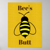 Bienen-Hintern-Poster Poster (Vorne)