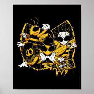 Bienen Hip Hop Old School Rap Music Lover Poster